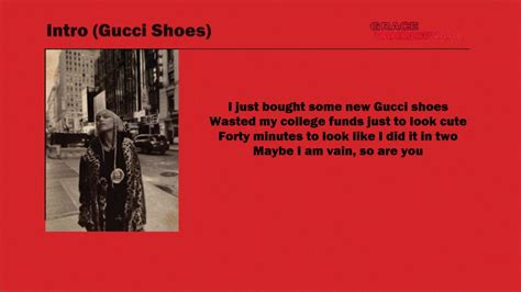 gucci shoes the song|gucci shoes rap song.